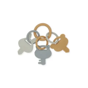 Baby Silicone Chew Keys - Quarry Blue