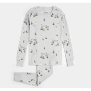 Pyjama 2 pices gris imprim de sapins - Petit Lem