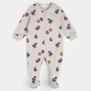 Pyjama Crme Imprim de Prunes - Petit Lem