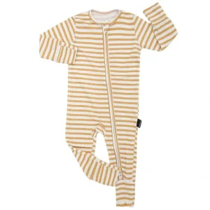 Sleeper with Fold-over Cuffs - Sun Stripe