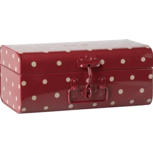 Storage suitcase, Small - Red with dots