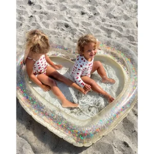 Transparent Heart Pool - Cream